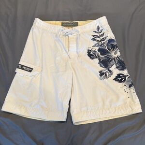 Y2k VTG Abercrombie NY Swim Trunks Mens 34 Floral  Board Shorts Mesh Lined